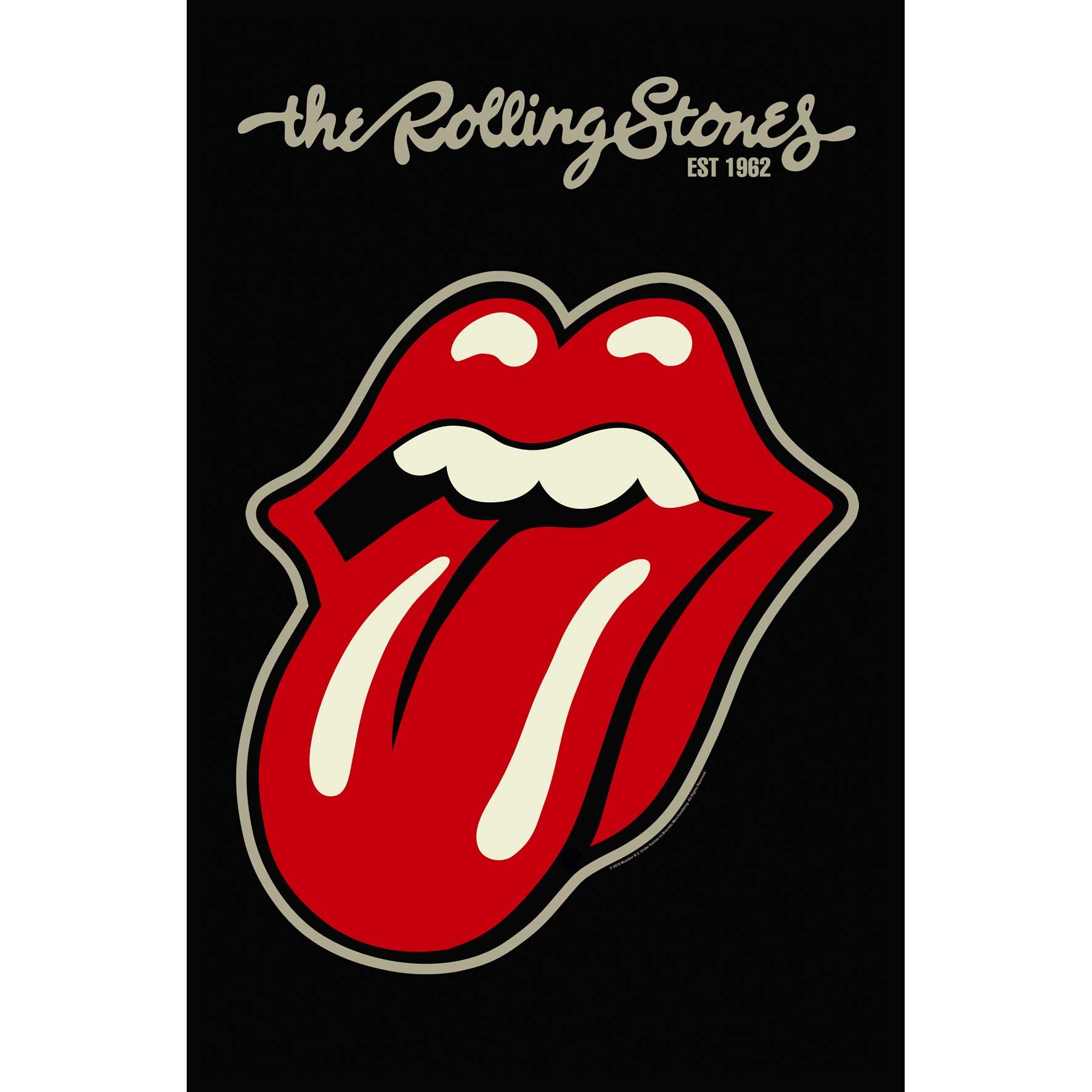 Amazon.com: rz Rolling Stones Tongue large fabric poster/flag